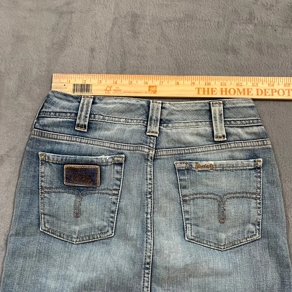 Euro VTG Y2K Denim Mini Skirt Blue Women's Jeans Skirt Y2K Low Rise Sexy‎